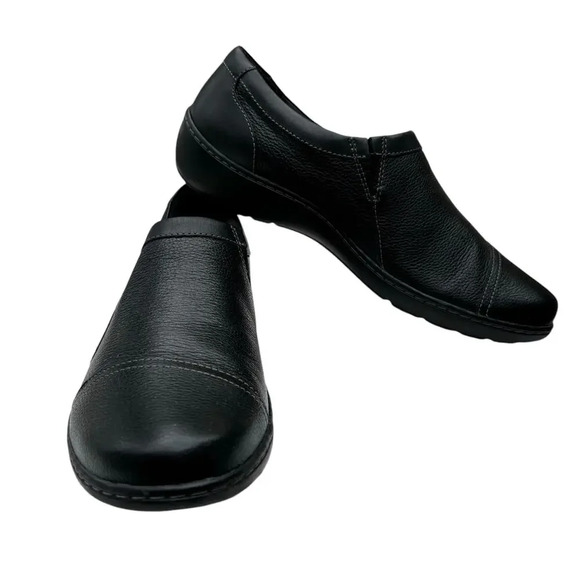 Clarks Collection Ultimate Comfort Cora Harbor Womens Size 10 Leather Slip-Ons - Picture 1 of 9